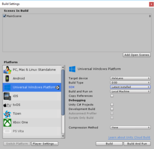 unity web player build settings