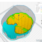 Support material for the 3D printed brain in Cura