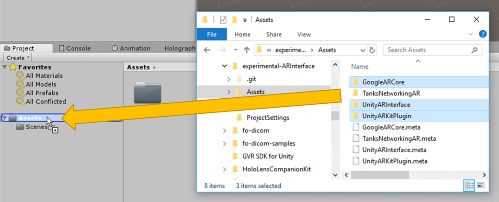 Unity: Importing ARInterface Assets
