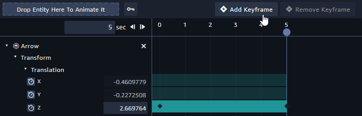 Add a keyframe at the end of the timeline to achieve a looping animation.