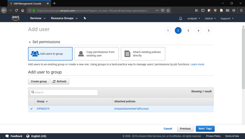 Add all the new users to the group. This automatically grants them permissions to the policies assigned to the group.