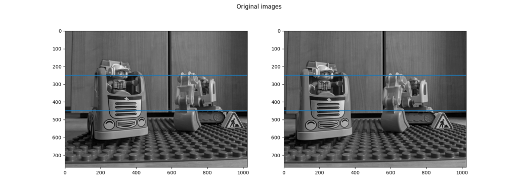 Original left and right images before rectification.